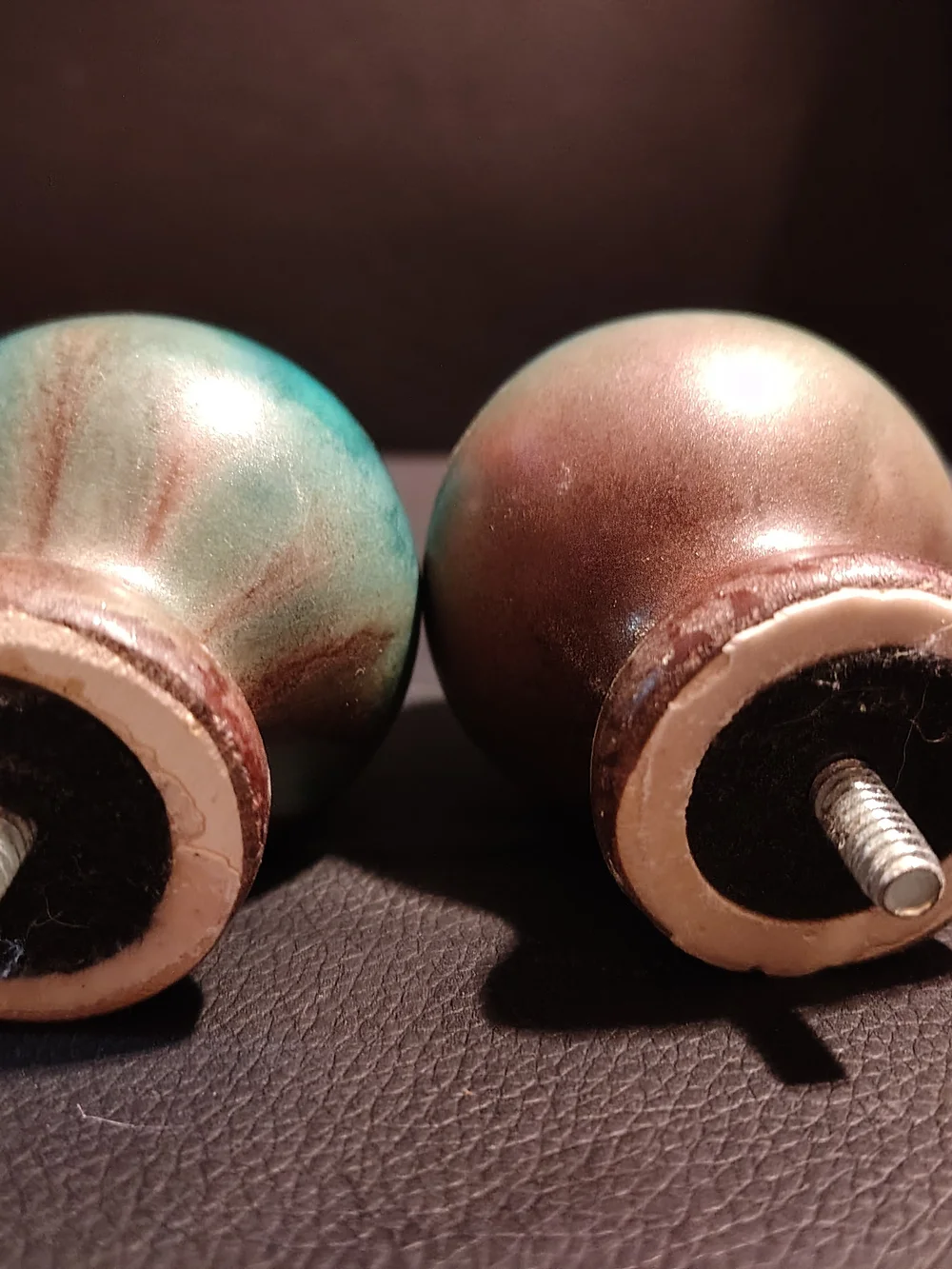 Handcrafted Turquoise Ceramic Decorative Vases - Set of 2